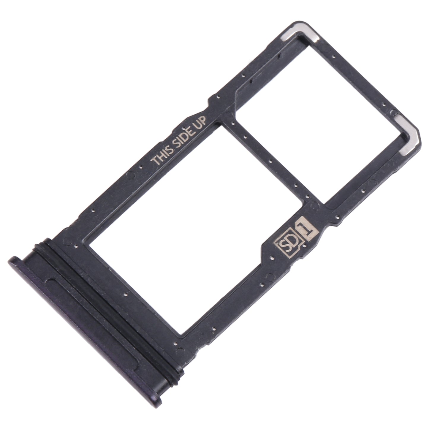 For-Motorola-One-5G-Ace-SIM-Card-Tray-+-Micro-SD-Card-Tray-(Black)