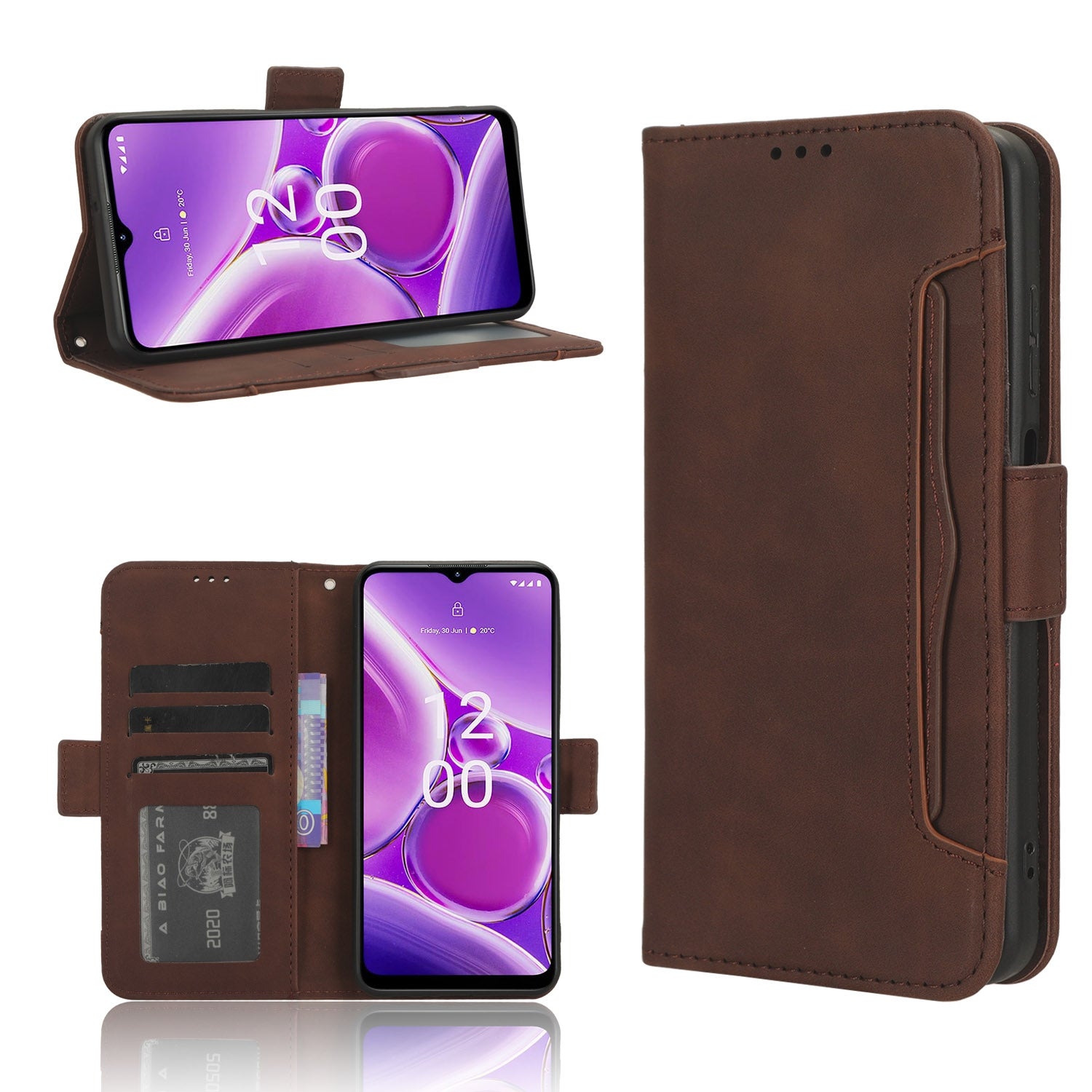 For-Nokia-G42-5G-Skin-Feel-Calf-Texture-Card-Slots-Leather-Phone-Case(Brown)