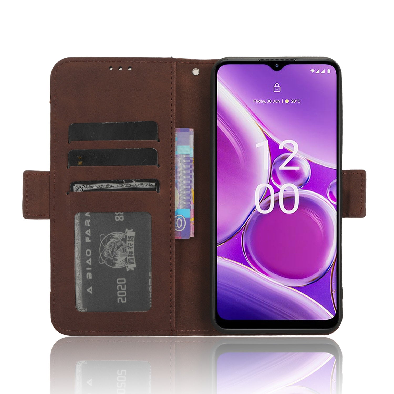 For-Nokia-G42-5G-Skin-Feel-Calf-Texture-Card-Slots-Leather-Phone-Case(Brown)