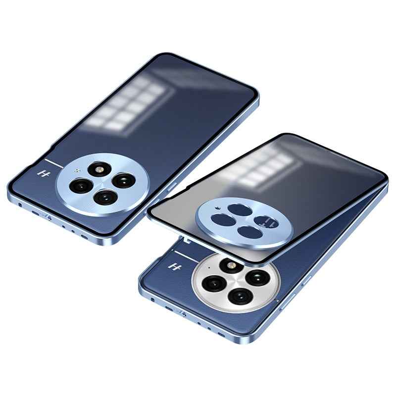 For-OnePlus-13-Snap-Buckle-Single-sided-Metal-Frame-Frosted-Phone-Case(Sierra-Blue)