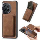 For-OnePlus-12-5G-Retro-Leather-Card-Bag-Magnetic-Phone-Case(Brown)