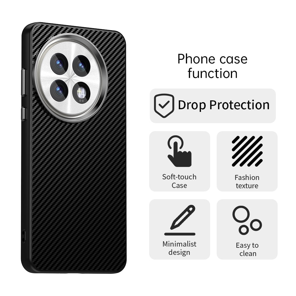 For-OnePlus-13-Carbon-Fiber-Series-IMD-Phone-Case(Black)
