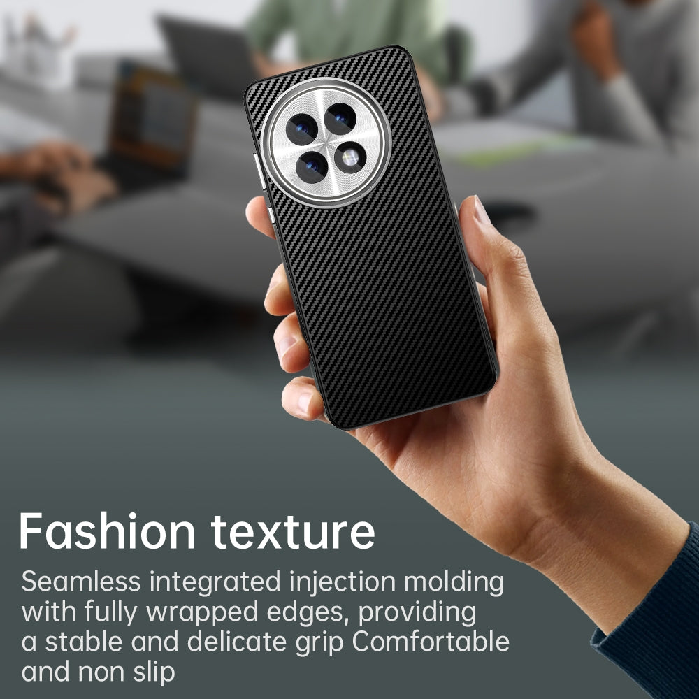 For-OnePlus-13-Carbon-Fiber-Series-IMD-Phone-Case(Black)
