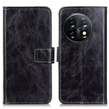 For-OnePlus-11-5G-Retro-Crazy-Horse-Texture-Leather-Phone-Case(Black)