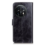 For-OnePlus-11-5G-Retro-Crazy-Horse-Texture-Leather-Phone-Case(Black)