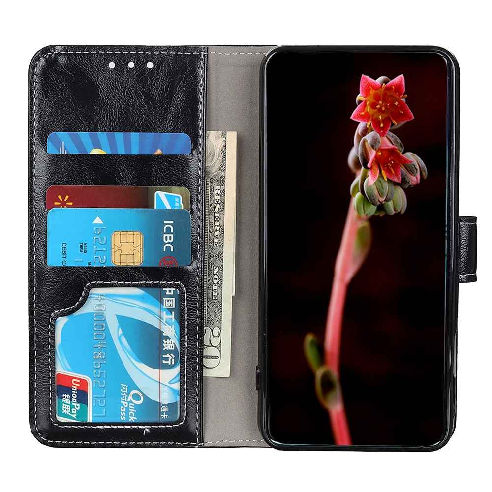 For-OnePlus-11-5G-Retro-Crazy-Horse-Texture-Leather-Phone-Case(Black)