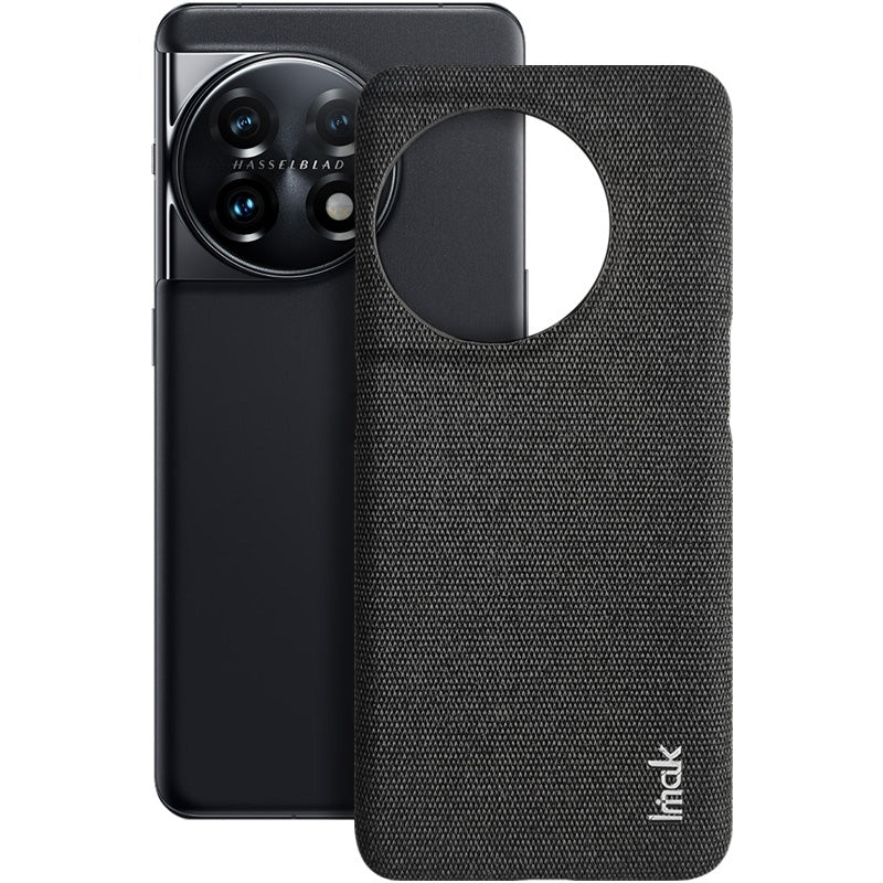For-OnePlus-11-5G-imak-Ruiyi-Series-Cloth-Texture-PU-+-PC-Phone-Case(Black)