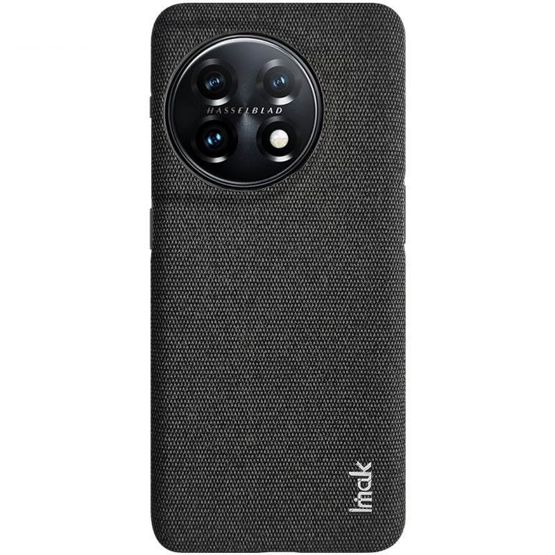 For-OnePlus-11-5G-imak-Ruiyi-Series-Cloth-Texture-PU-+-PC-Phone-Case(Black)