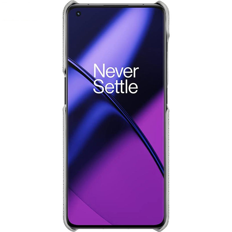 For-OnePlus-11-5G-imak-Ruiyi-Series-Cloth-Texture-PU-+-PC-Phone-Case(Light-Grey)