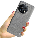 For-OnePlus-11-5G-imak-Ruiyi-Series-Cloth-Texture-PU-+-PC-Phone-Case(Light-Grey)