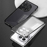 For-OnePlus-13-Snap-Buckle-Single-sided-Metal-Frame-Frosted-Phone-Case(Silver)