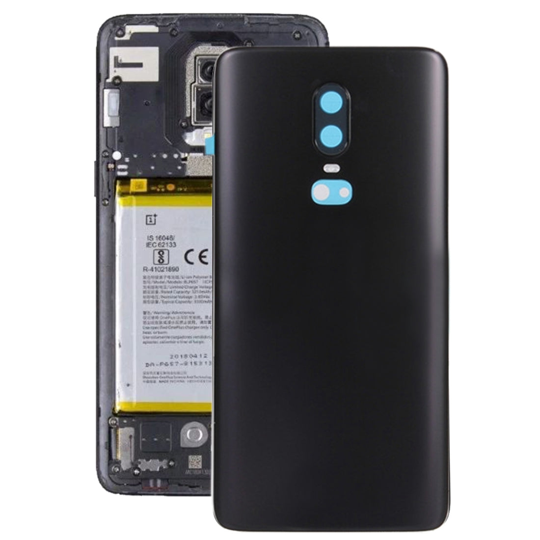 For-OnePlus-6-Back-Cover-(Midnight-Black)