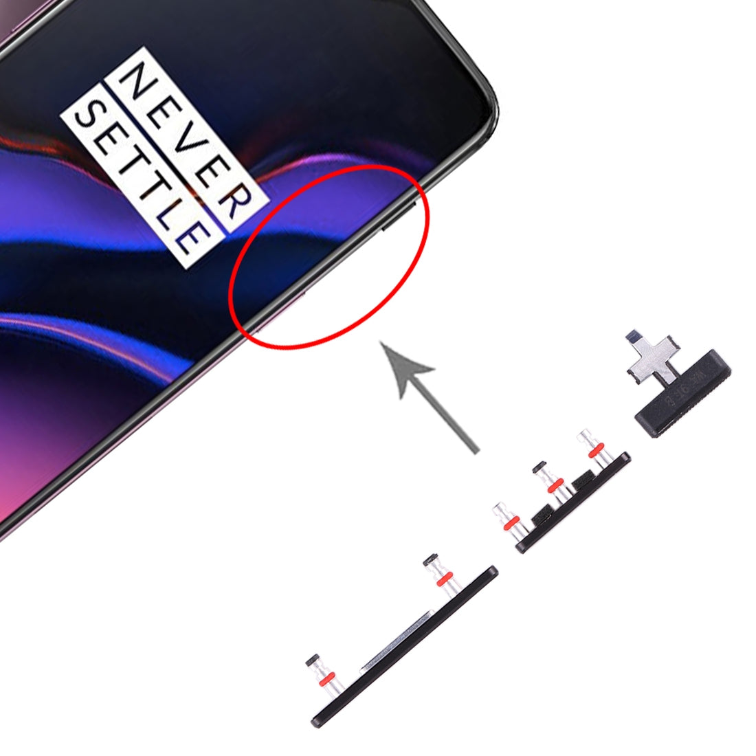 For-OnePlus-6T-Side-Keys-(Black)