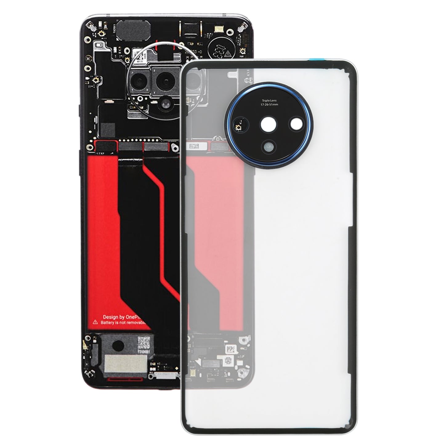 For-OnePlus-7T-Battery-Back-Cover-with-Camera-Lens-Frame-(Transparent)