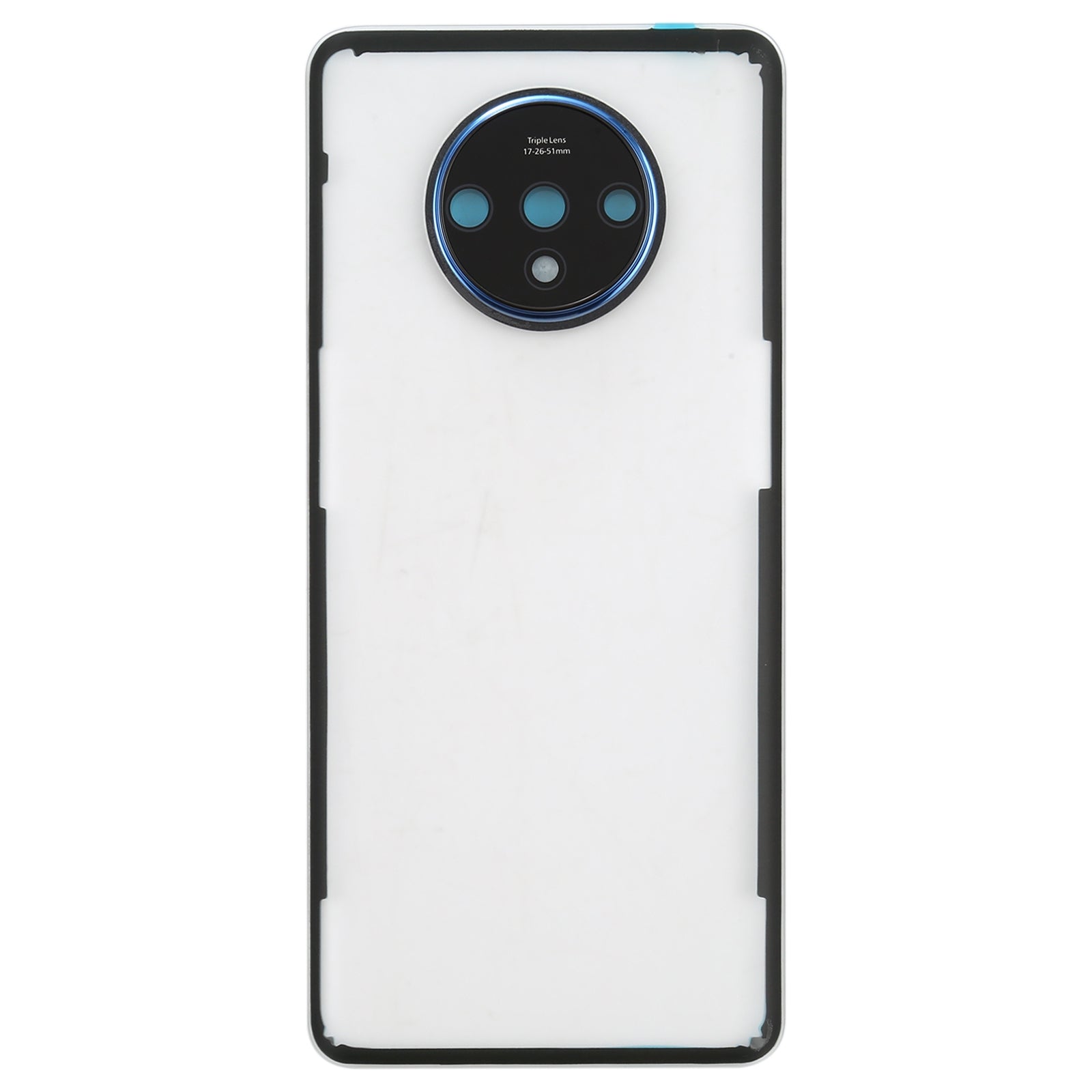 For-OnePlus-7T-Battery-Back-Cover-with-Camera-Lens-Frame-(Transparent)
