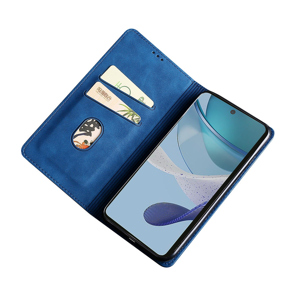For-OnePlus-Ace-2/11R-Skin-Feel-Magnetic-Horizontal-Flip-Leather-Phone-Case(Blue)