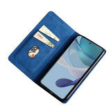 For-OnePlus-Ace-2/11R-Skin-Feel-Magnetic-Horizontal-Flip-Leather-Phone-Case(Blue)