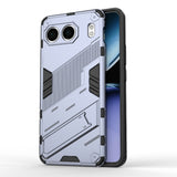 For-OnePlus-Nord-4-5G-Global-Punk-Armor-2-in-1-PC-+-TPU-Phone-Case-with-Holder(Grey)