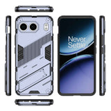 For-OnePlus-Nord-4-5G-Global-Punk-Armor-2-in-1-PC-+-TPU-Phone-Case-with-Holder(Grey)