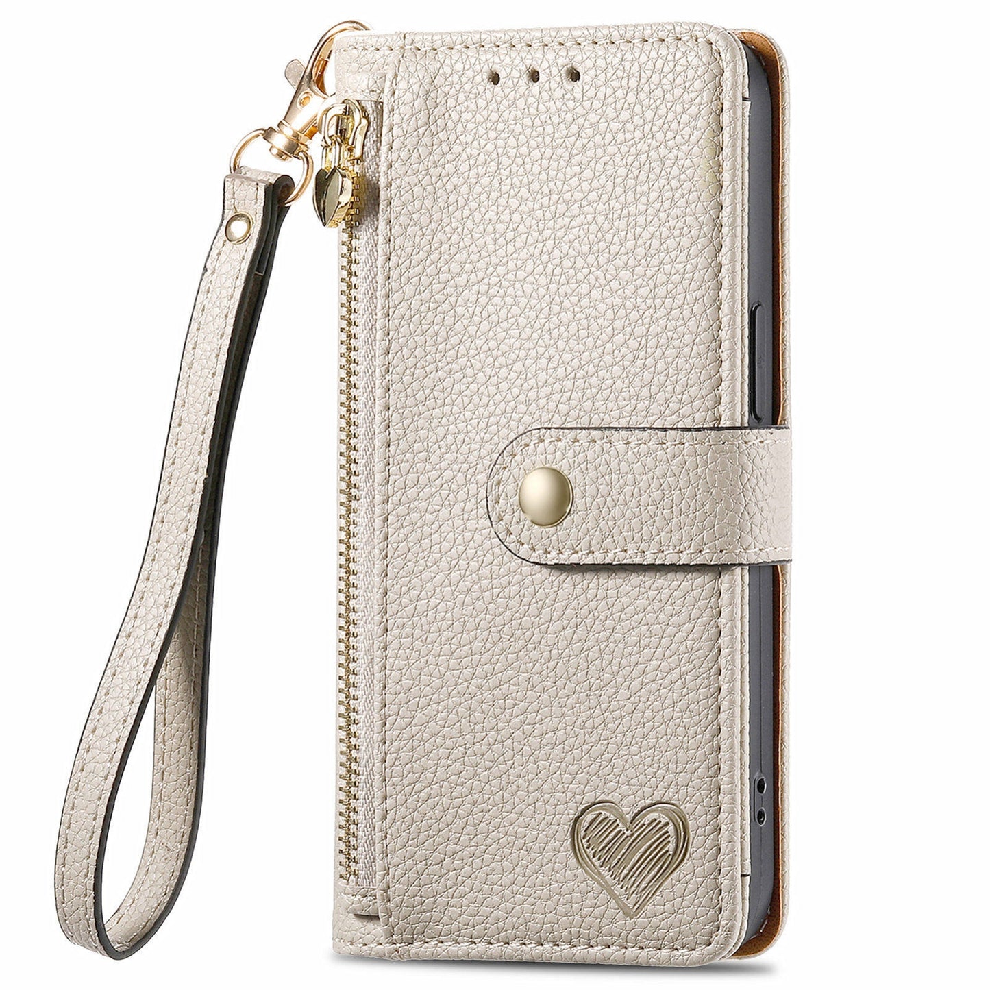 For-OnePlus-Nord-CE4-Love-Zipper-Lanyard-Leather-Phone-Case(Gray)