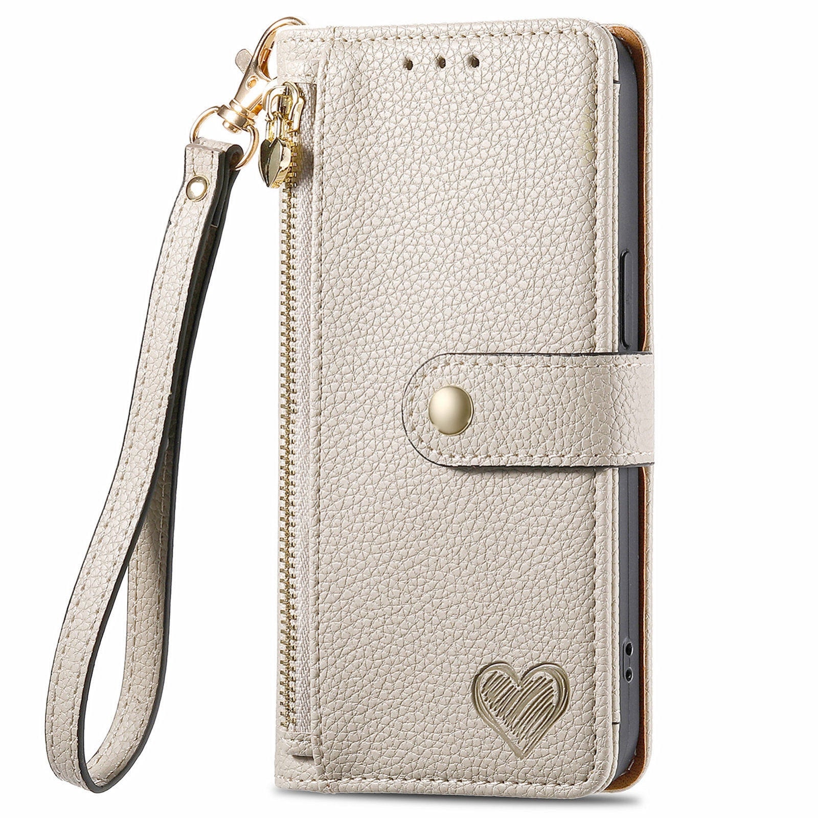 For-OnePlus-Nord-CE4-Love-Zipper-Lanyard-Leather-Phone-Case(Gray)