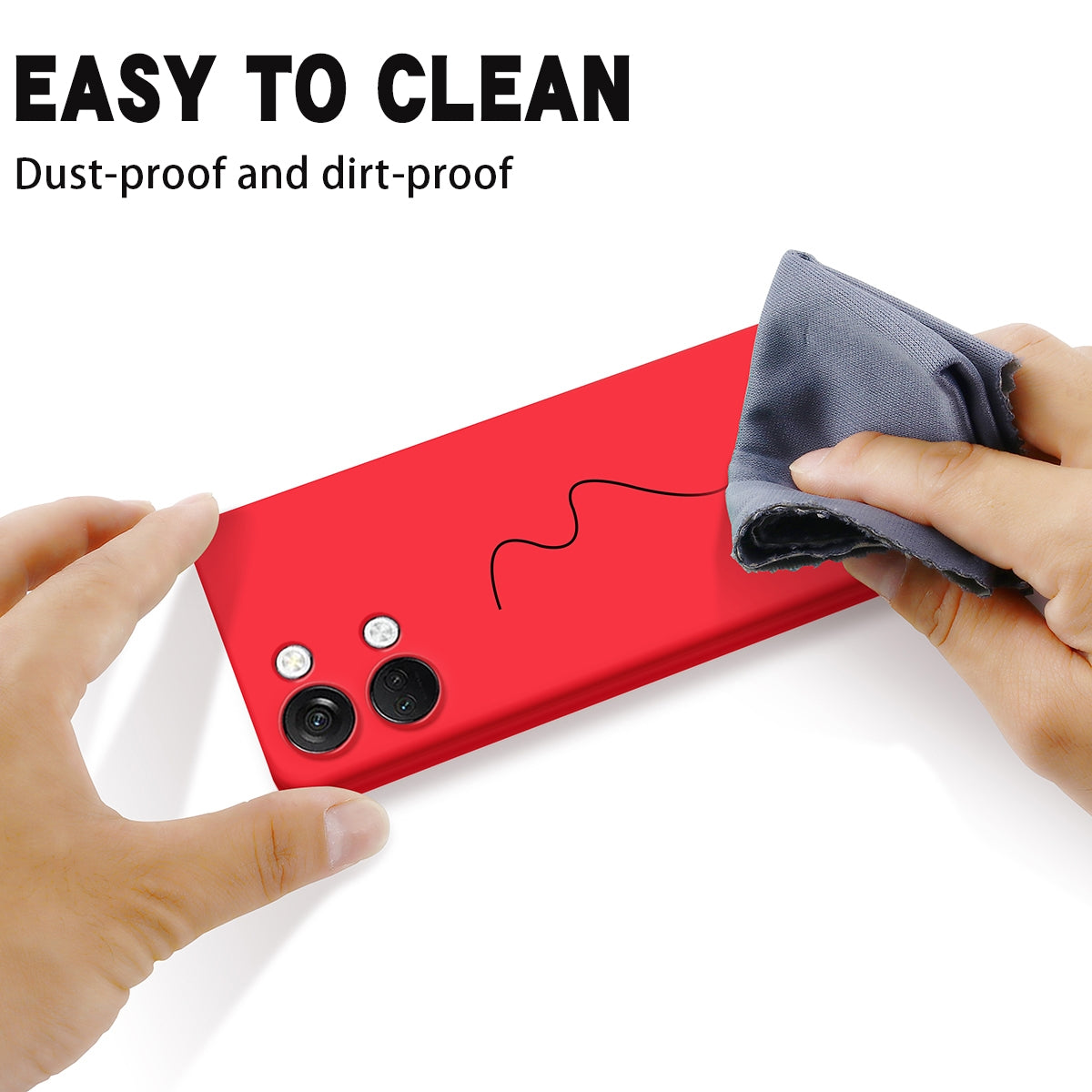 For-OnePlus-Nord-3-/-Ace-2V-Solid-Color-Liquid-Silicone-Dropproof-Full-Coverage-Phone-Case(Red)