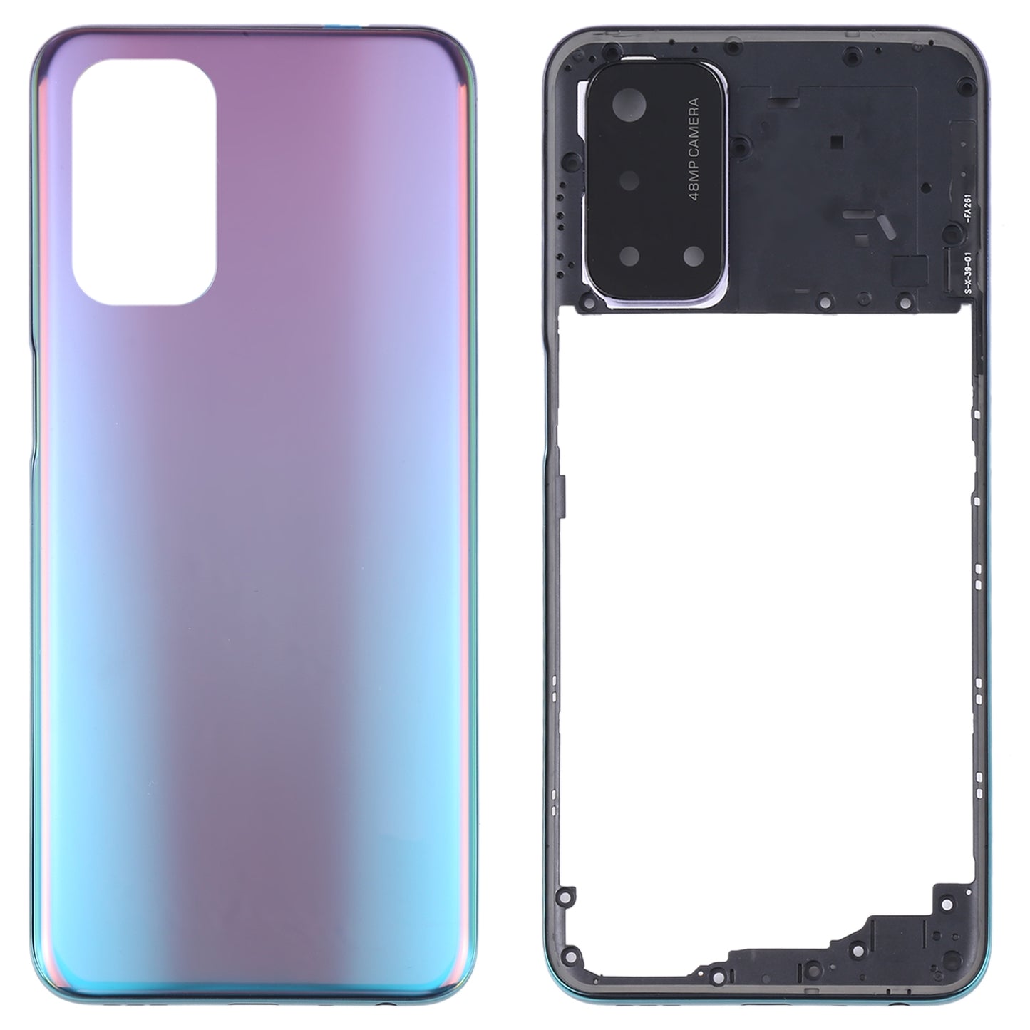 For-OPPO-A93-5G-Battery-Back-Cover-with-Middle-Frame(Blue)