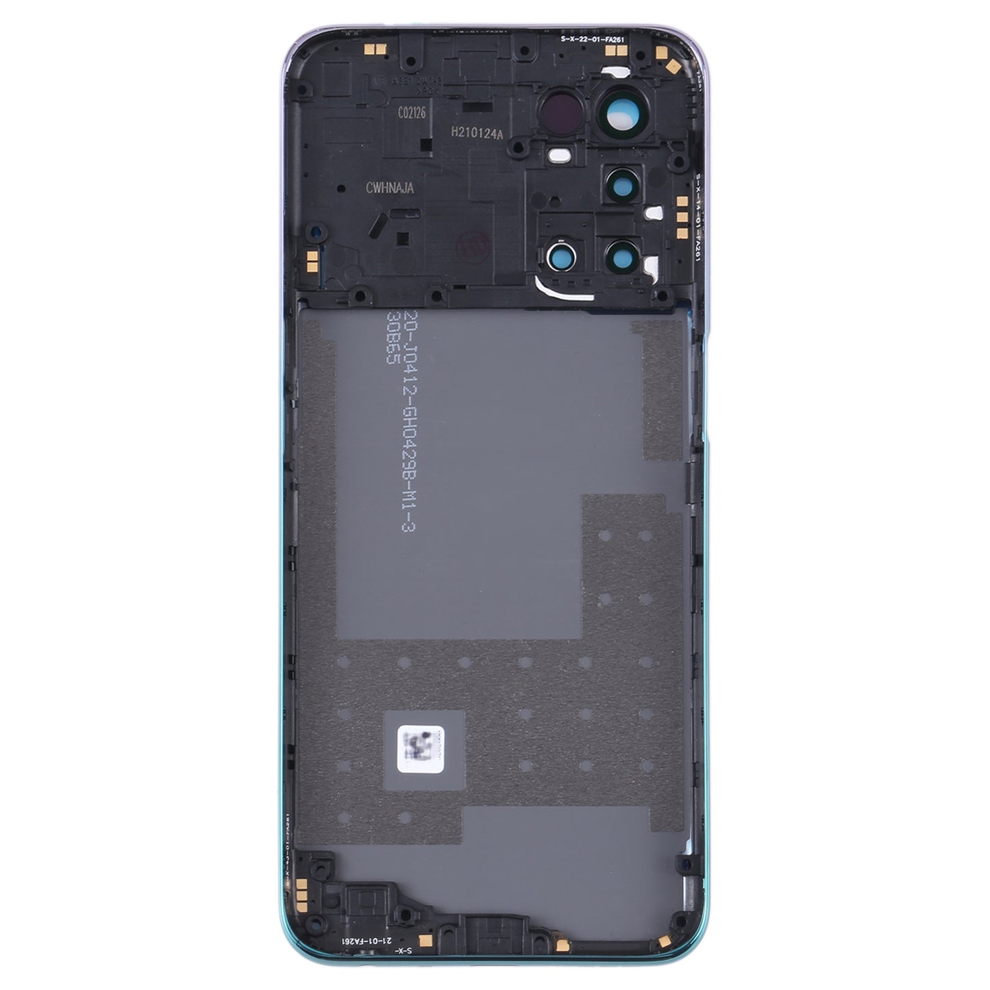 For-OPPO-A93-5G-Battery-Back-Cover-with-Middle-Frame(Blue)