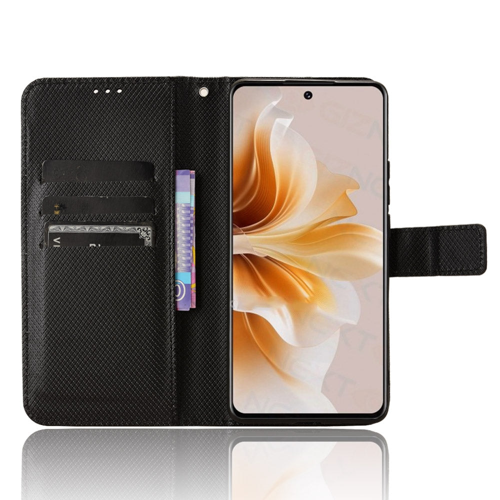 For-OPPO-F27-Pro-5G-/-F27-Pro+-5G-Diamond-Texture-Leather-Phone-Case(Black)