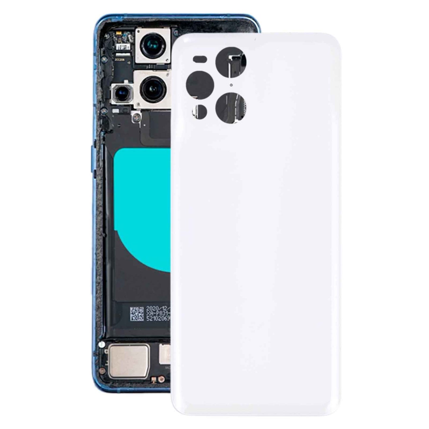 For-OPPO-Find-X3-Pro/Find-X3-Battery-Back-Cover-(White)