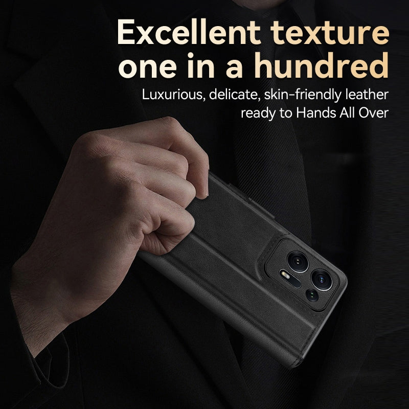 For-OPPO-Find-N-SULADA-All-inclusive-Magnetic-Snap-Flip-Leather-Phone-Case(Black)