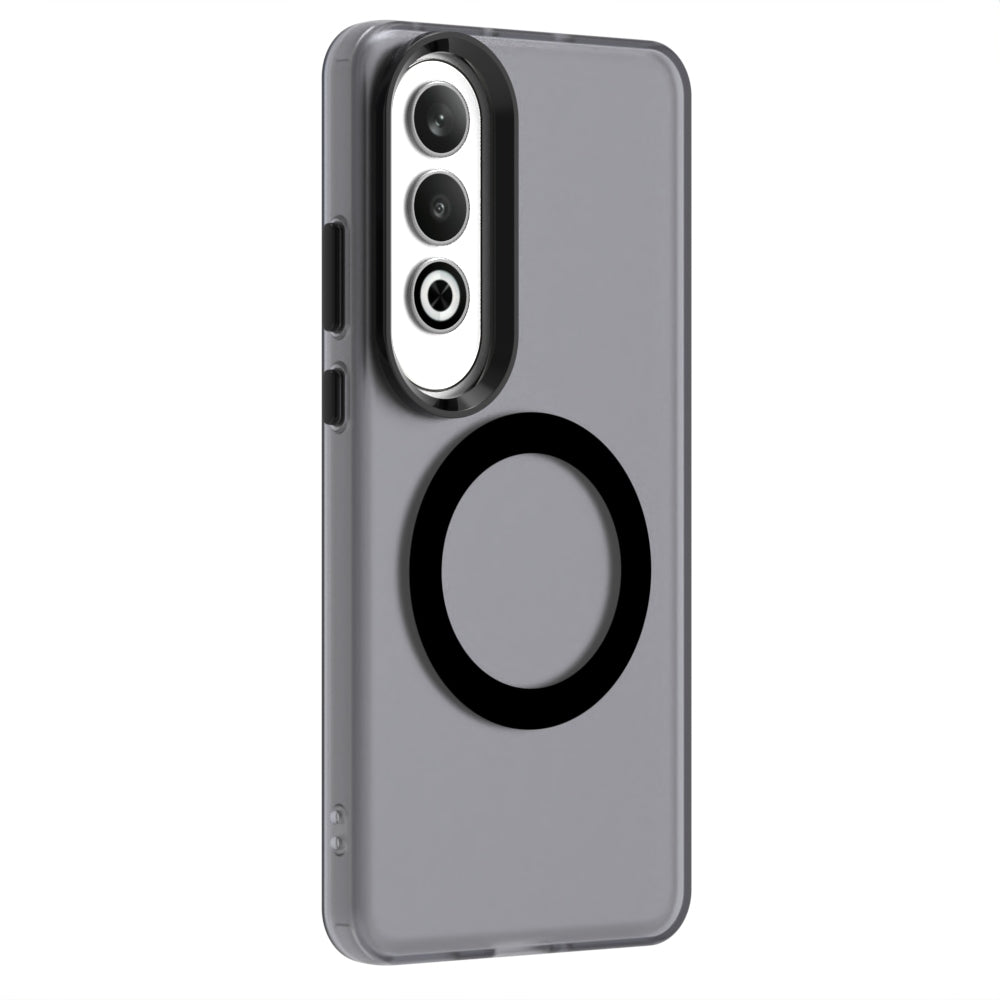 For-OPPO-K12-5G-Candy-Magsafe-PC-Hybrid-TPU-Phone-Case(Black)