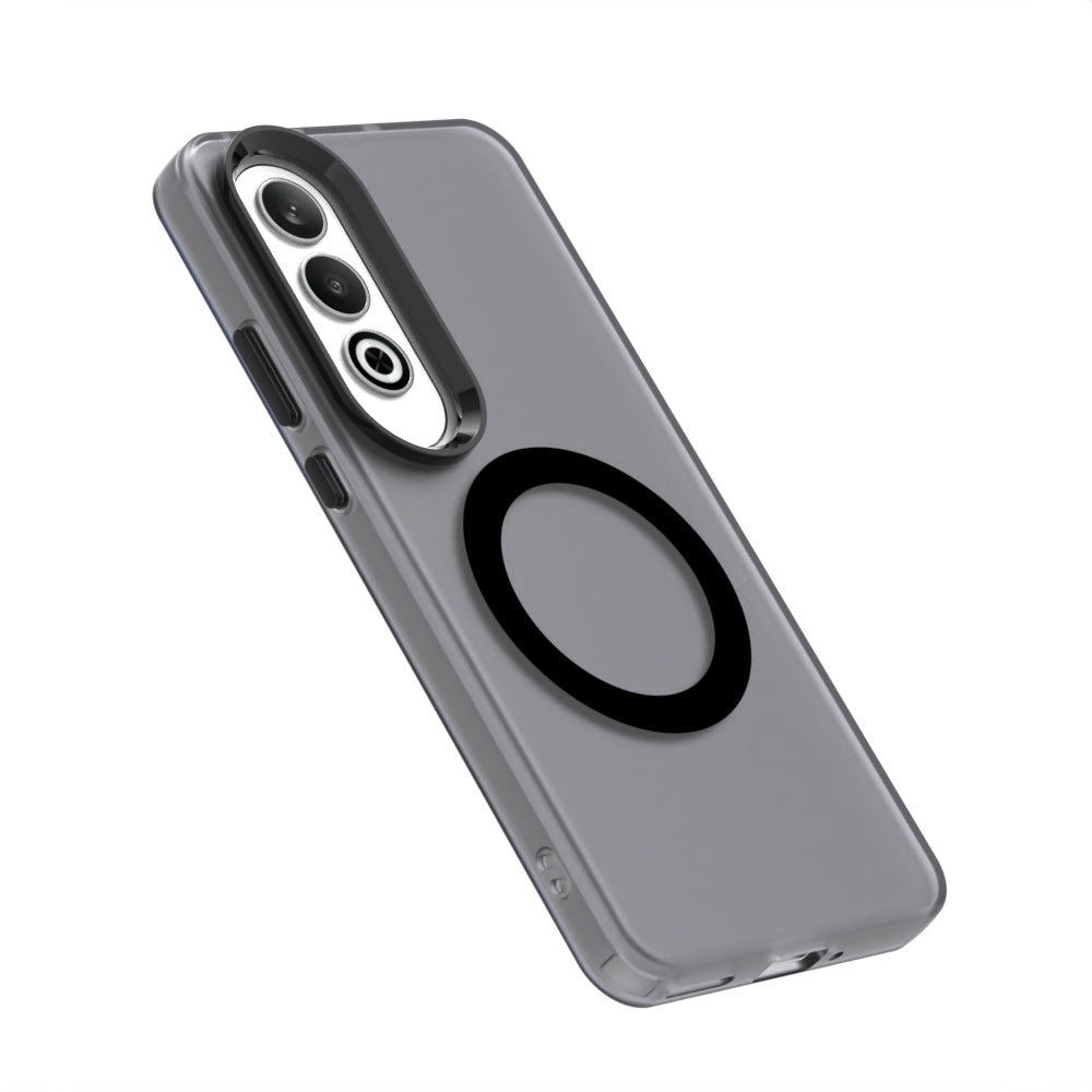 For-OPPO-K12-5G-Candy-Magsafe-PC-Hybrid-TPU-Phone-Case(Black)