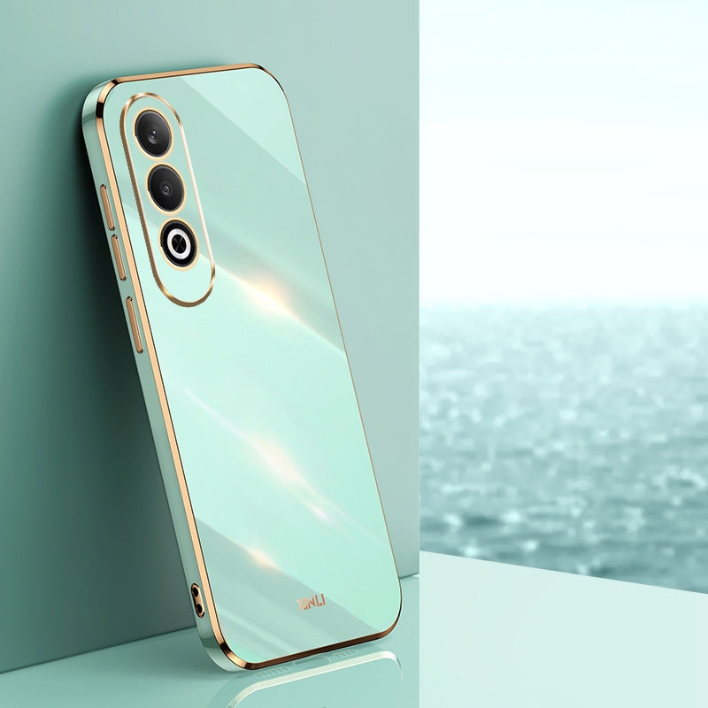 For-OPPO-K12-XINLI-Straight-Edge-6D-Electroplate-TPU-Phone-Case(Mint-Green)