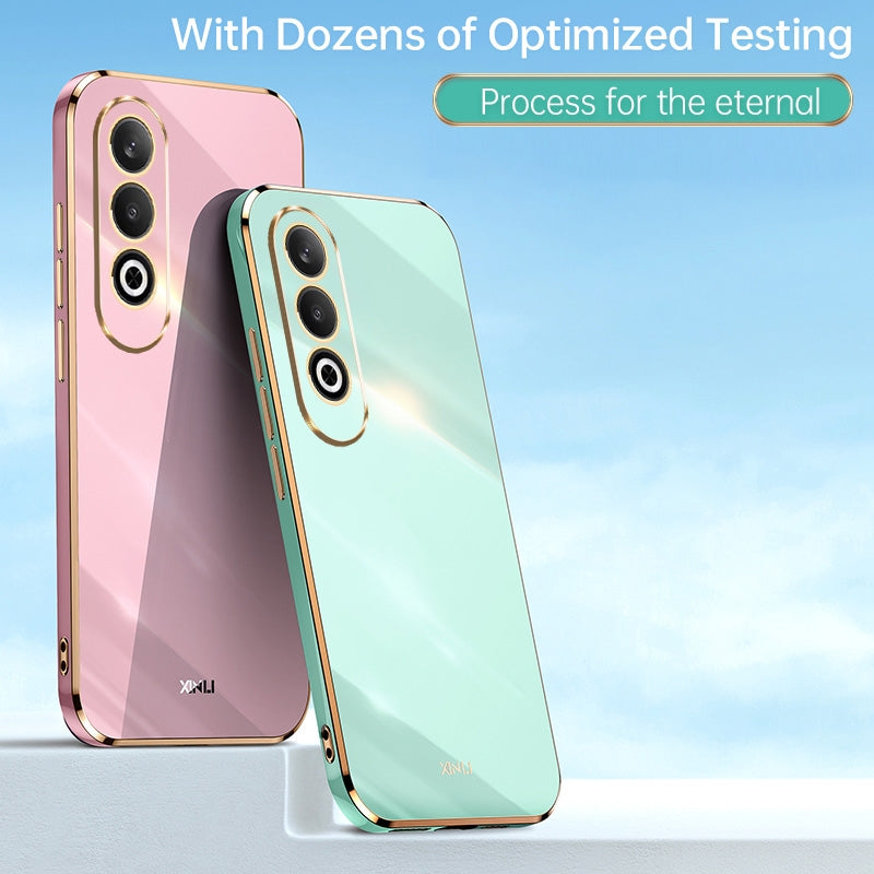 For-OPPO-K12-XINLI-Straight-Edge-6D-Electroplate-TPU-Phone-Case(Mint-Green)