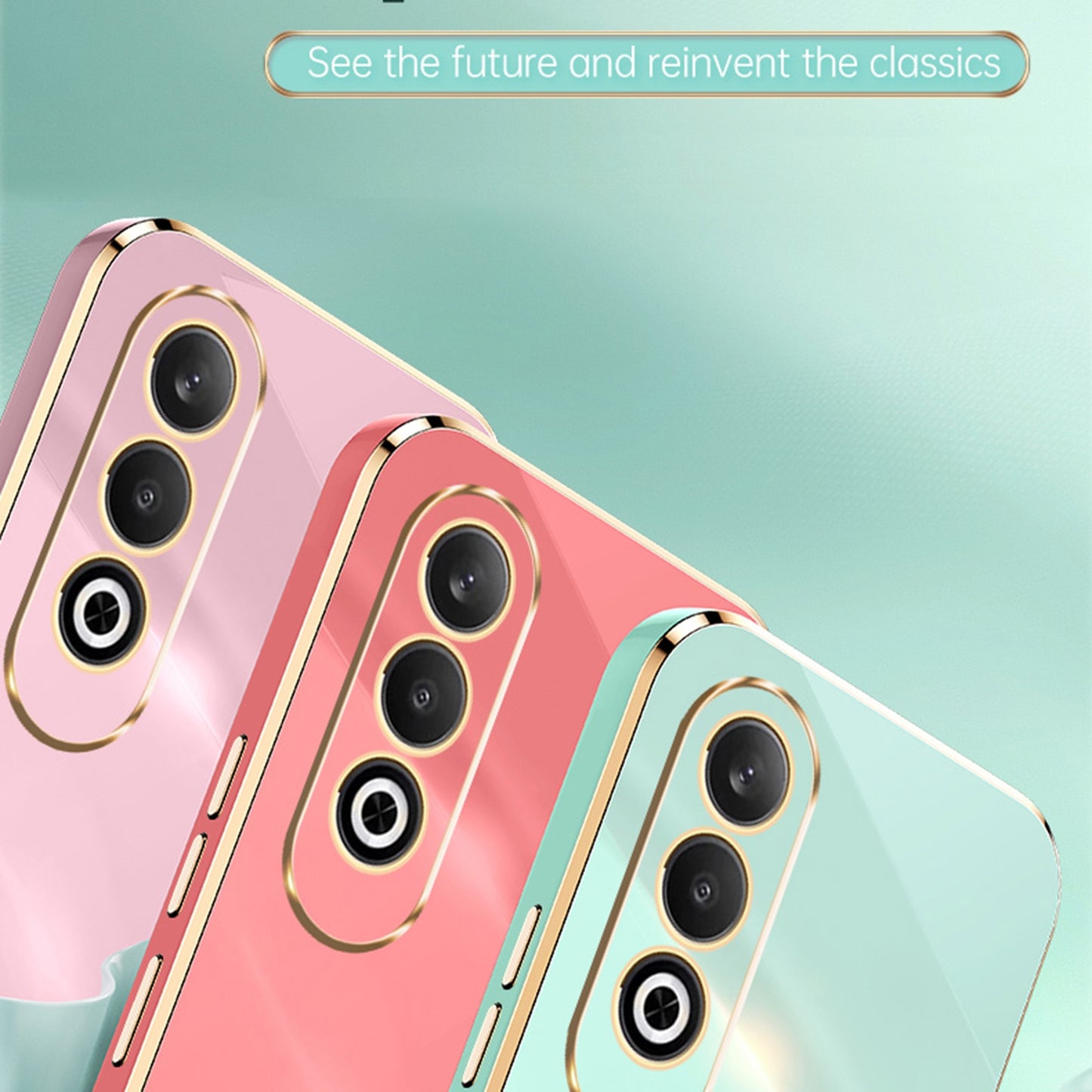For-OPPO-K12-XINLI-Straight-Edge-6D-Electroplate-TPU-Phone-Case(Mint-Green)
