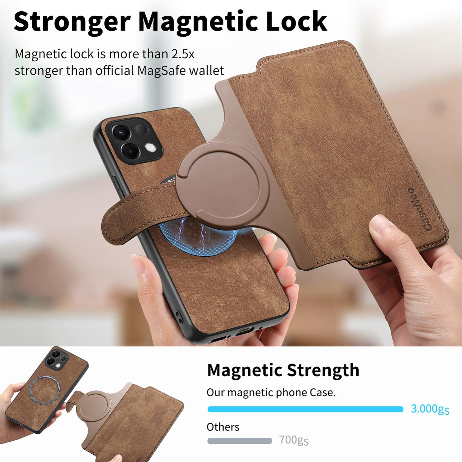 For-OPPO-K12s-/-K13x-/-K13-CaseNeo-MagSafe-RFID-Anti-theft-Retro-Leather-Phone-Case(Brown)