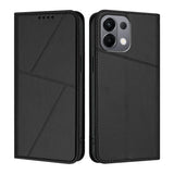 For-OPPO-K13-5G-Strong-Magnetic-Frosted-Flip-Leather-Phone-Case(Black)