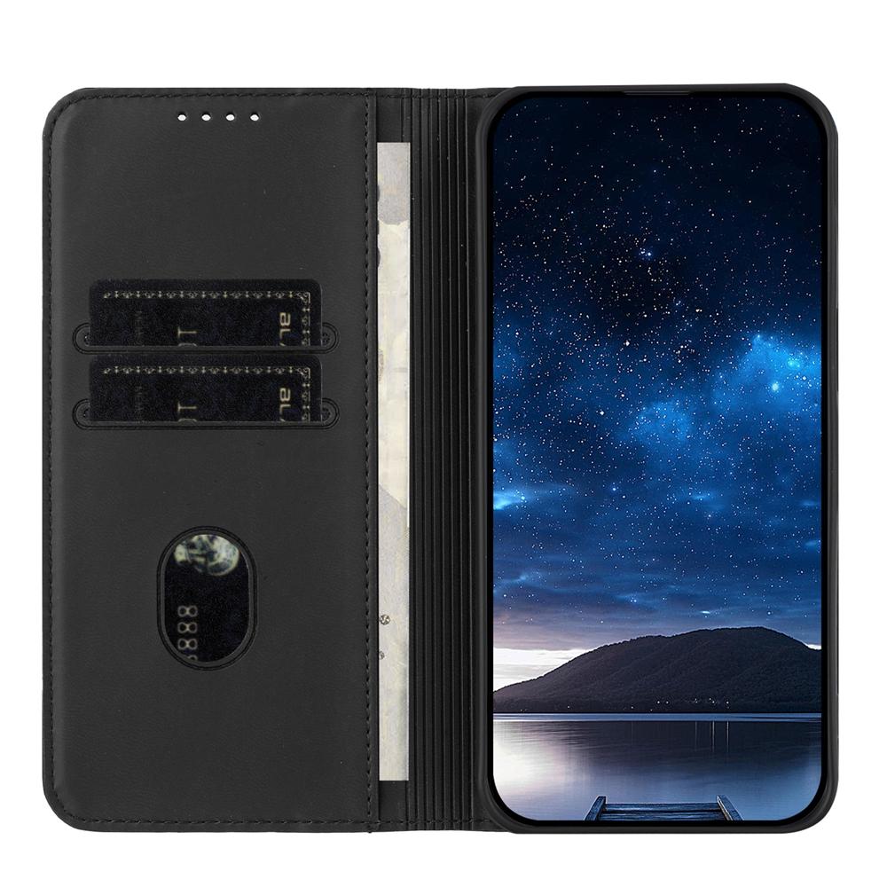 For-OPPO-K13-5G-Strong-Magnetic-Frosted-Flip-Leather-Phone-Case(Black)