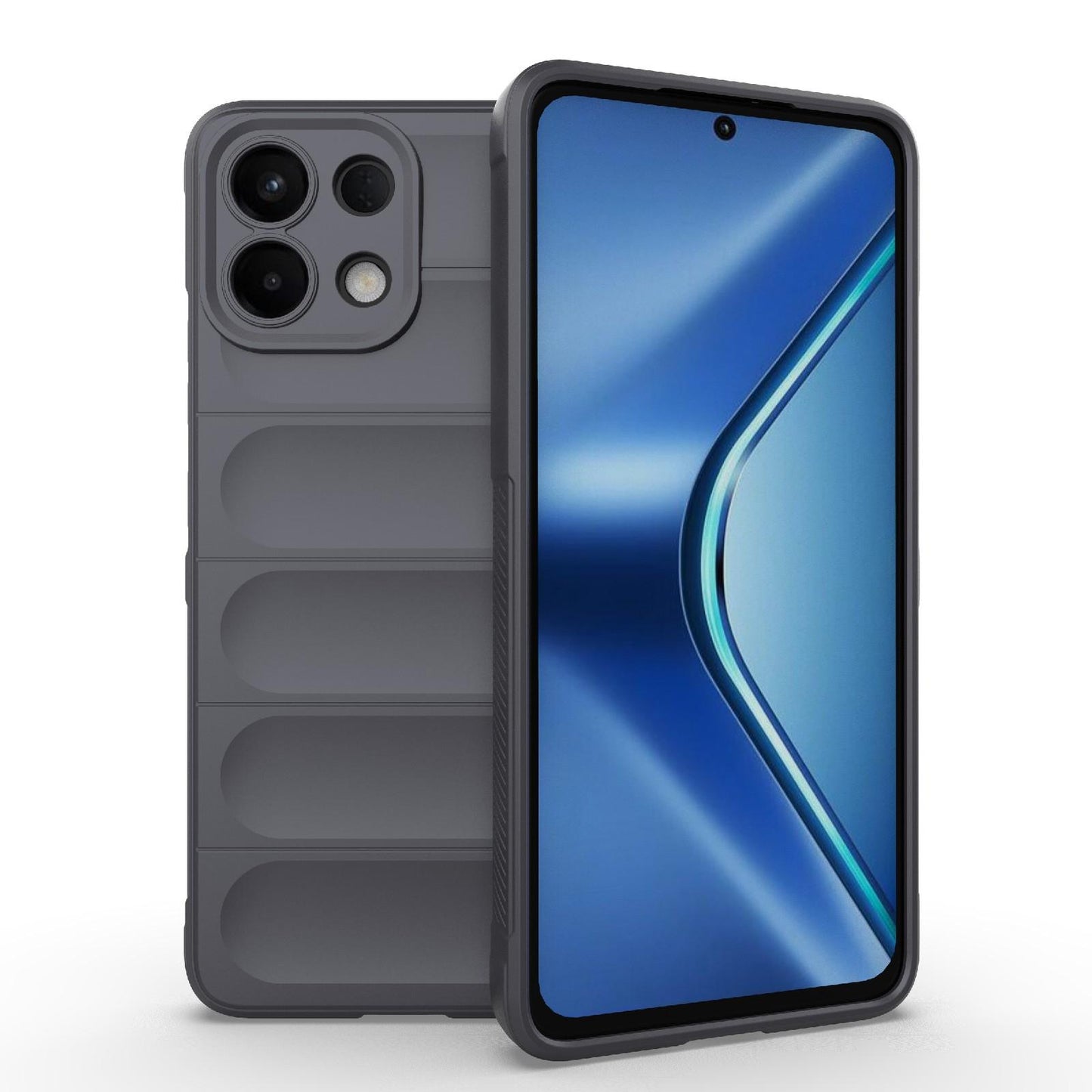 For-OPPO-K13-5G-Magic-Shield-TPU-+-Flannel-Phone-Case(Dark-Grey)