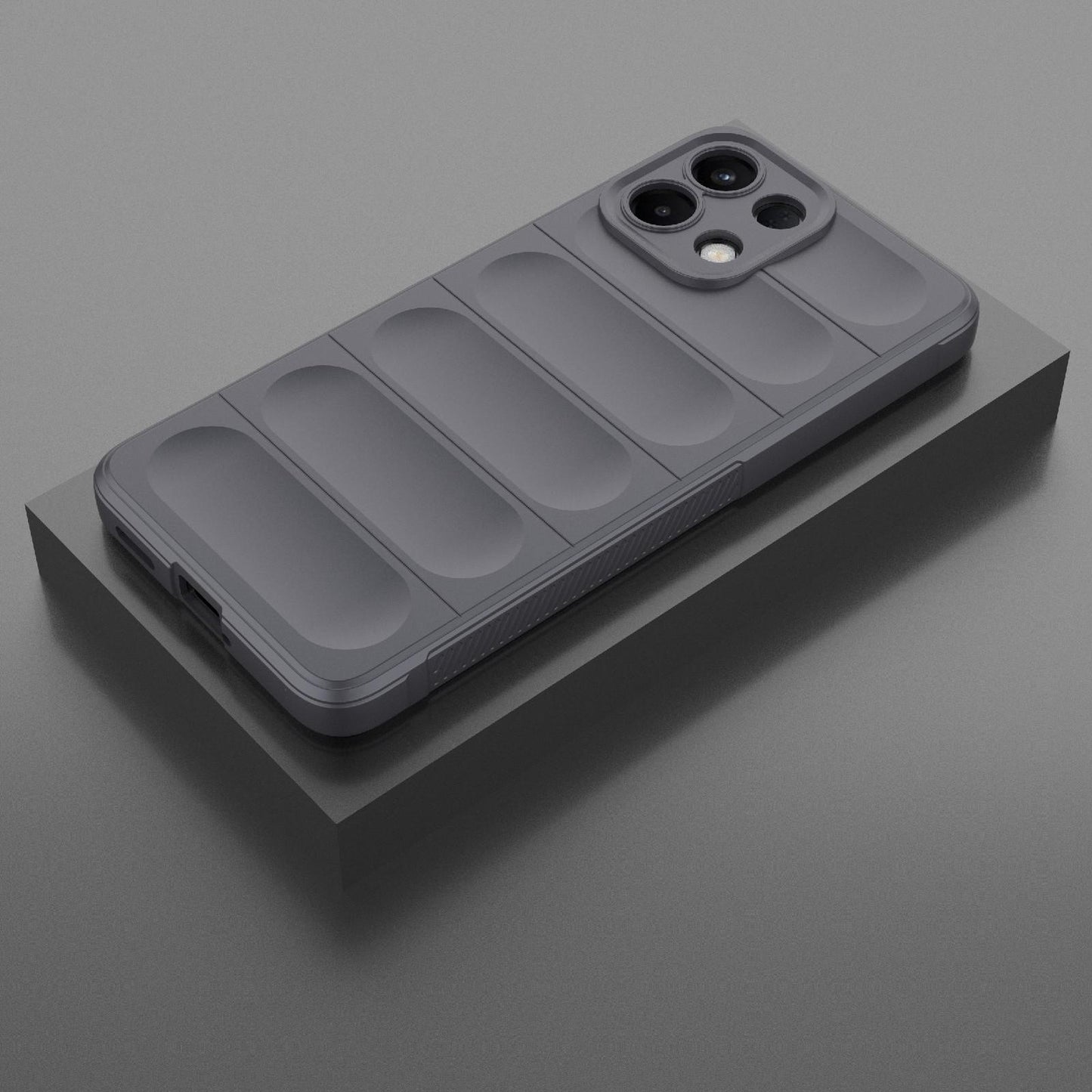 For-OPPO-K13-5G-Magic-Shield-TPU-+-Flannel-Phone-Case(Dark-Grey)