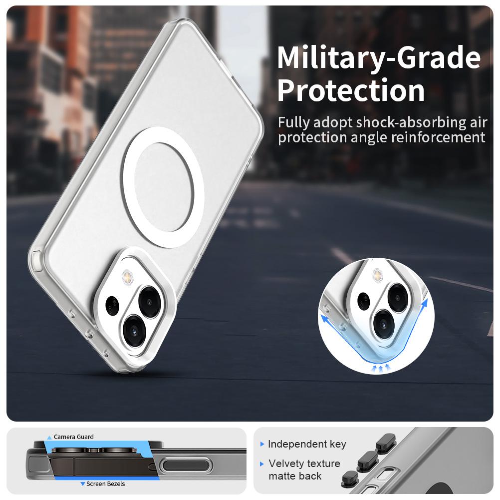For-OPPO-K13-5G-Candy-Magsafe-PC-Hybrid-TPU-Phone-Case(White)