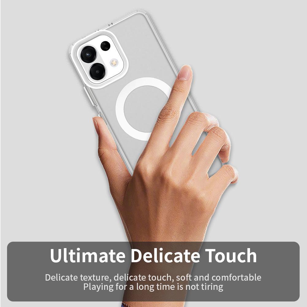 For-OPPO-K13-5G-Candy-Magsafe-PC-Hybrid-TPU-Phone-Case(White)