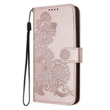 For-OPPO-K13-5G-Datura-Flower-Embossed-Flip-Leather-Phone-Case(Rose-Gold)