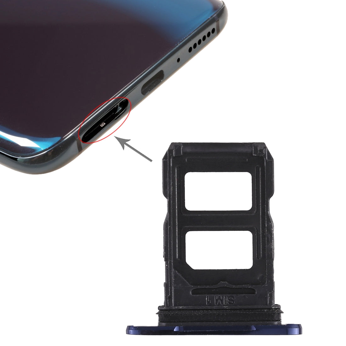 For-OPPO-R17-Pro-2-x-SIM-Card-Tray-(Blue)