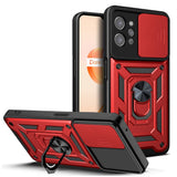 For-OPPO-Realme-C31-Sliding-Camera-Cover-Design-TPU+PC-Phone-Case(Red)