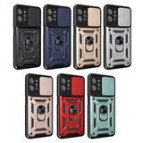 For-OPPO-Realme-C31-Sliding-Camera-Cover-Design-TPU+PC-Phone-Case(Red)