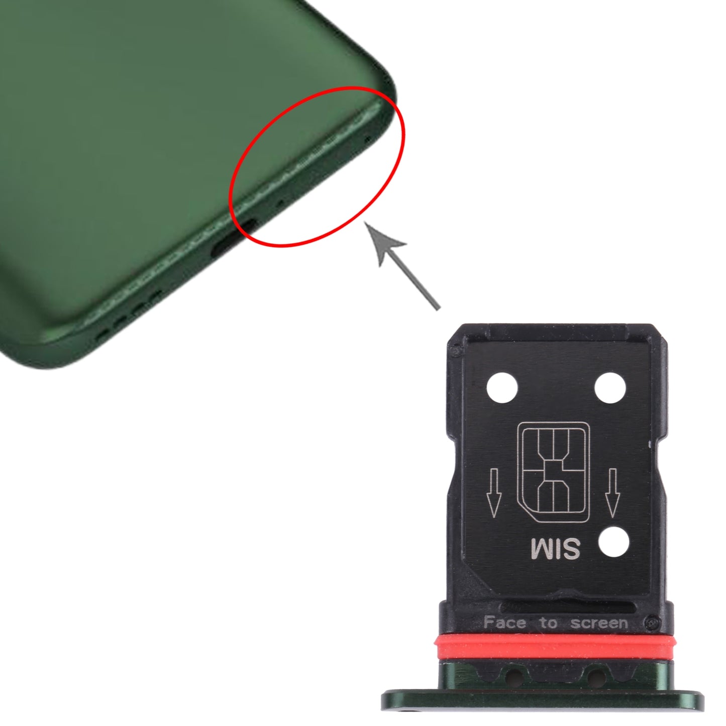 SIM-Card-Tray-for-Oppo-Realme-X50-Pro-5G-(Green)