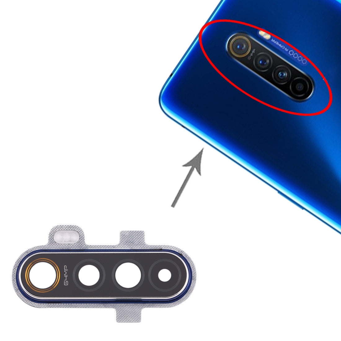 For-OPPO-Realme-X2-Pro-Camera-Lens-Cover-(Blue)