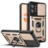 For-OPPO-Realme-C31-Sliding-Camera-Cover-Design-TPU+PC-Phone-Case(Gold)